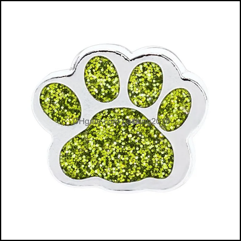 Autres fournitures pour chiens Pet Home Garden Tags de chat personnalisés Gravé Puppy ID Nom Collier Tag Pendentif Accessoires Paw Glitter Drop Livraison 2