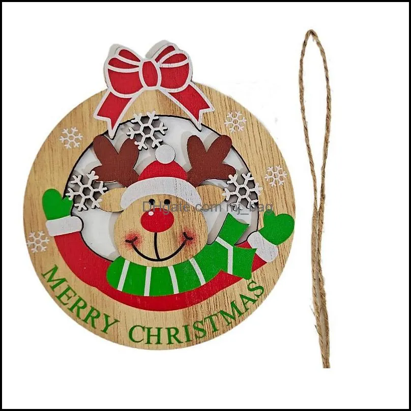 wooden laser engraving christmas decoration ornaments holiday gifts home wood chip accessories painted crafts paa10227