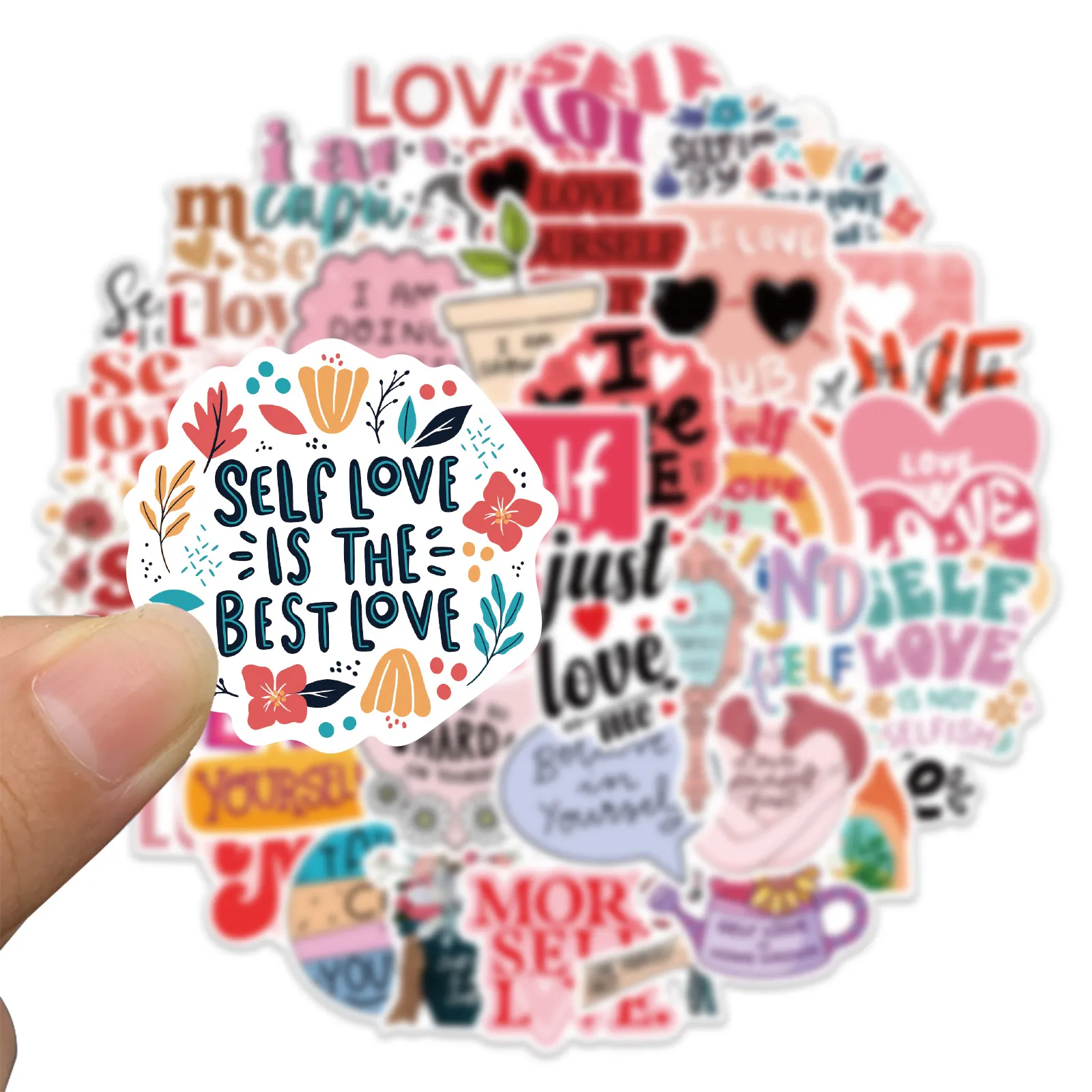 Self Love Stickers - Inspirational Vinyl Decals for Laptop, Water ...