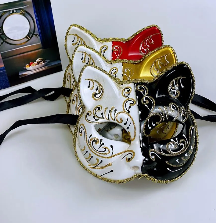 Halloween Fuchsfell-Maske Halbmaske – 18x17 Cm, Mit Elastischem Band – Für Karneval, Cosplay & Mottopartys