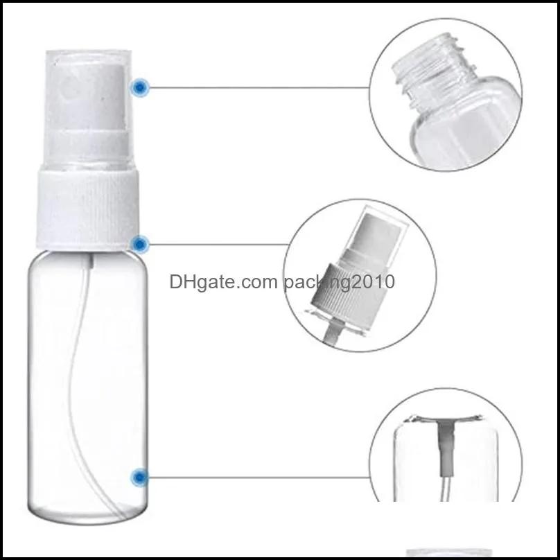 30ml 1oz Empty Transparent Spray Bottle Plastic Portable Refillable Fine Mist Bottles Perfume Atomizer Container for Cleaning and