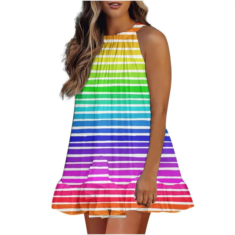 Casual Dresses Women's Sexy Sleeveless Ruched Party Mini Cocktail Dress With Tie-Dye Gradient Floral PrintCasual