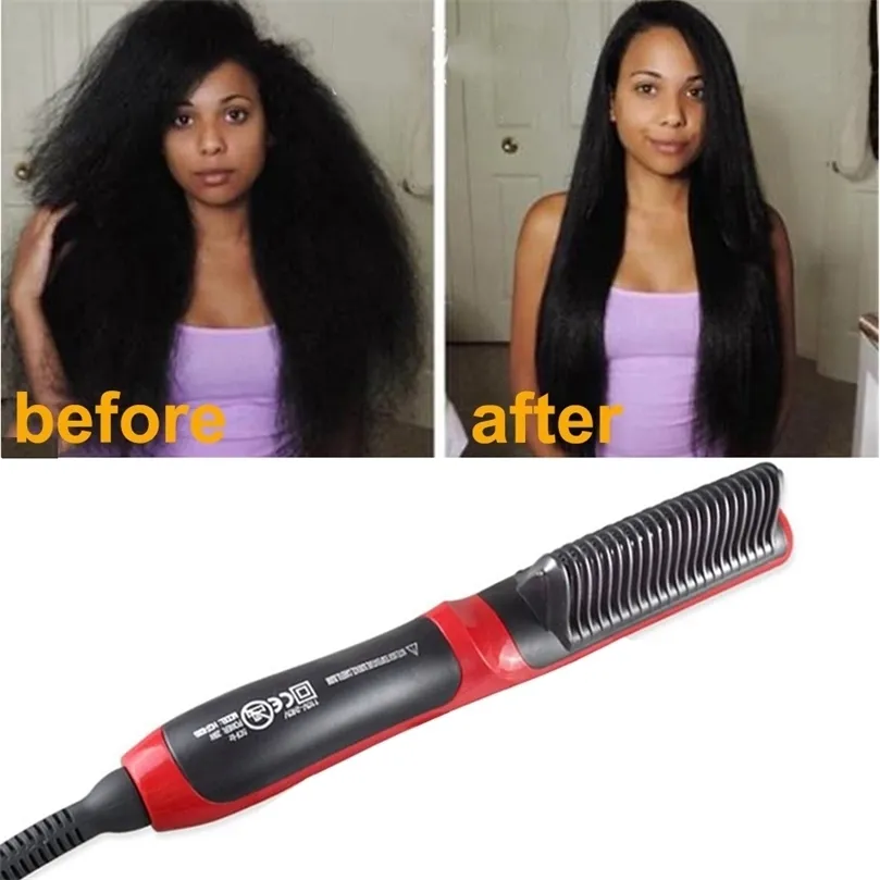 Men Beard Straightener Ceramic Electric Comb Hair Straightener Multifunctional Hair Brush Curling Iron Straightening Comb Quick Hair Styler 220727 From Xing07 13.01 DHgate.Com