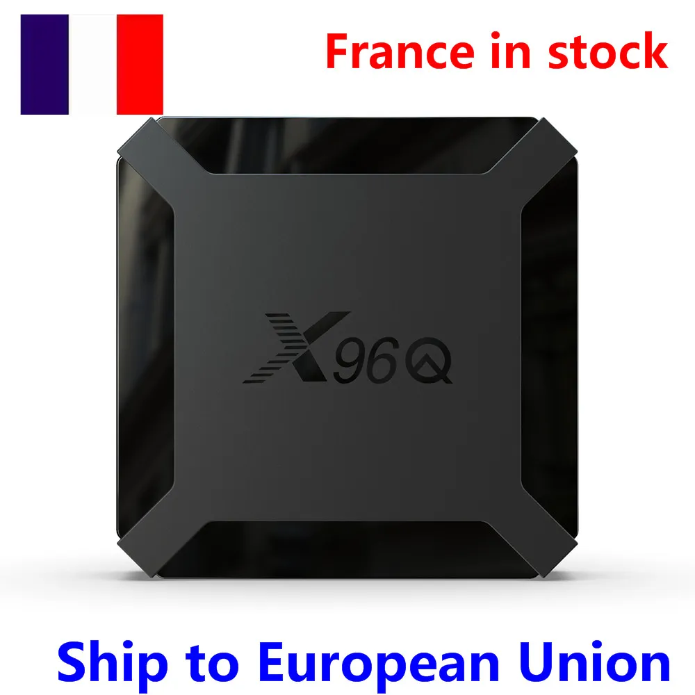 Expédié depuis la France 10 pièces de X96Q Android 10.0 TV BOX 2 Go 1 Go de RAM 8 Go 16 Go Smart Allwinner H313 Quad Core et 10 pièces de souris clavier rétroéclairé I8