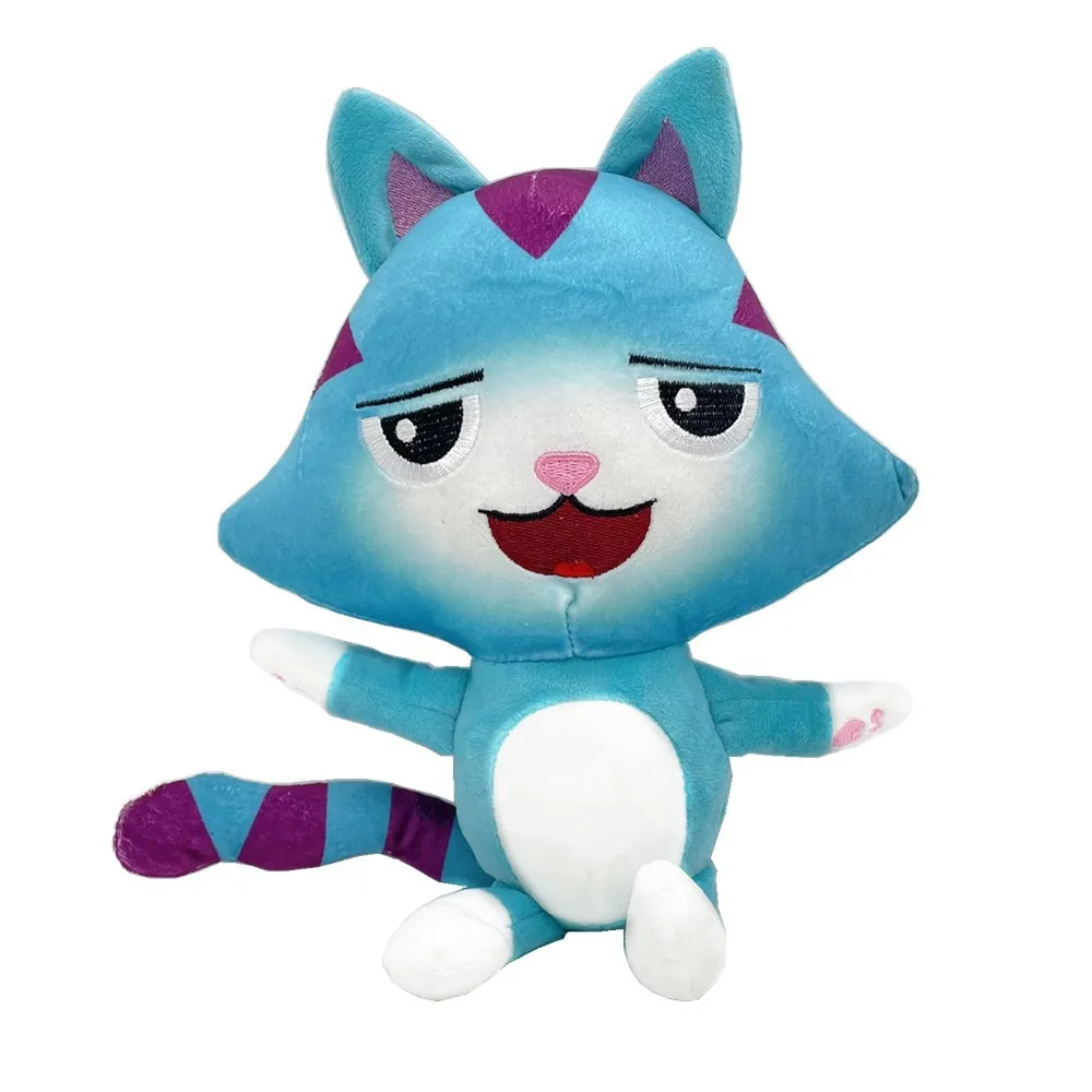 New Gabby Dollhouse Plush Toy Mercat Cartoon Stuffed Animals Smiling Cat  Car Cat Hug Gaby Girl
