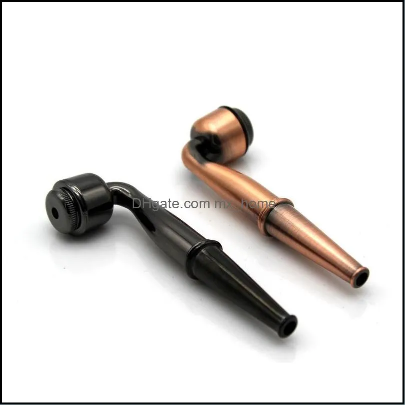 brand new smoking accessories metal alloy smoking herb pipe 95mm metal bowl pipe detachable tobacco pipe smoking tobacco pipes vt0181