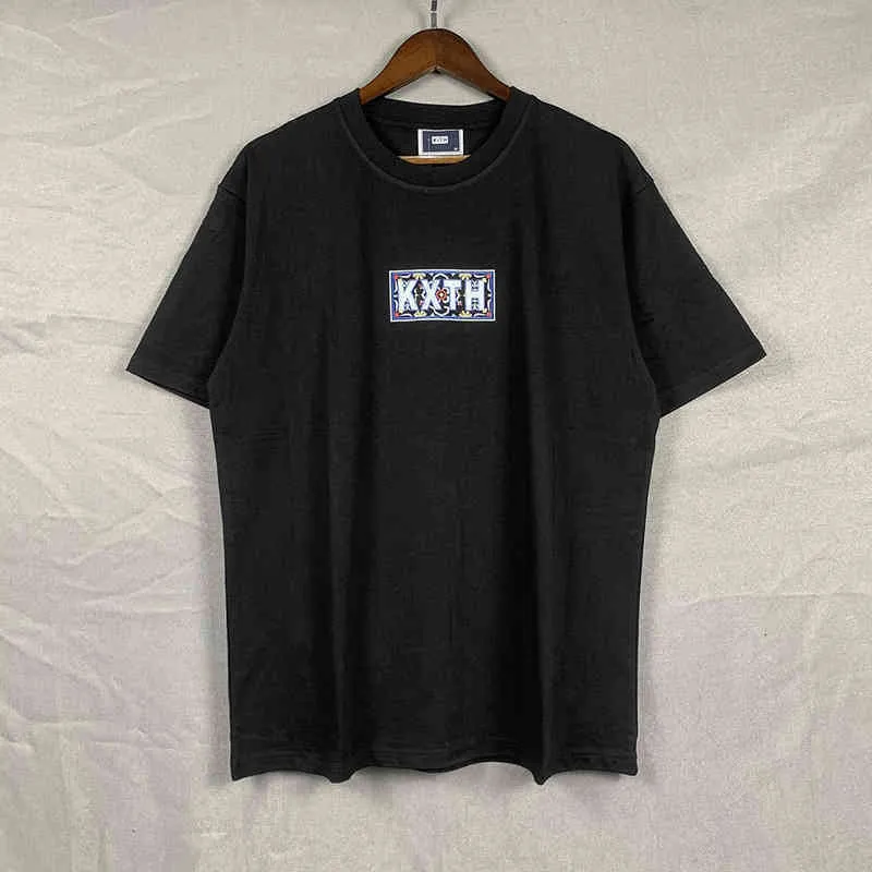 T-shirt da uomo Kith corta tendenza coreana e bacio estivo girocollo sottile lettera giovanile 2dgr magliette per uomo magliette marche T-shirt moda Q4