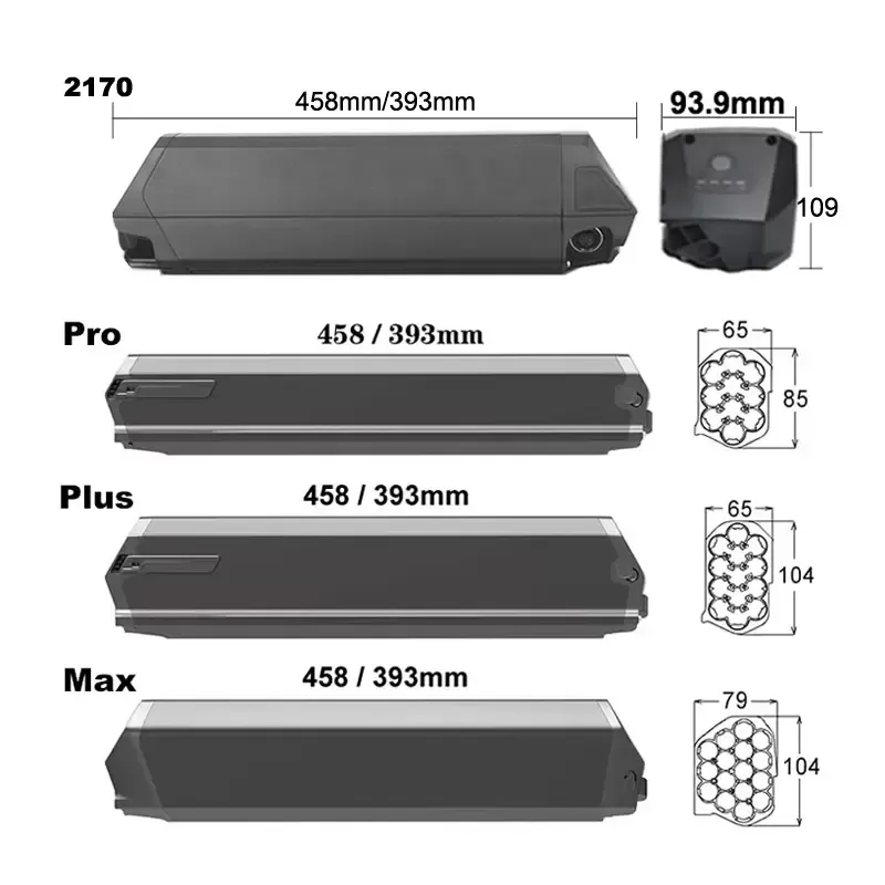 reention dorado batteria 36v 10.4ah 13ah 15.6ah 25ah tubo interno batteria ebike 250w 350w 500w 750w motore con caricabatterie 42v 2A 3A