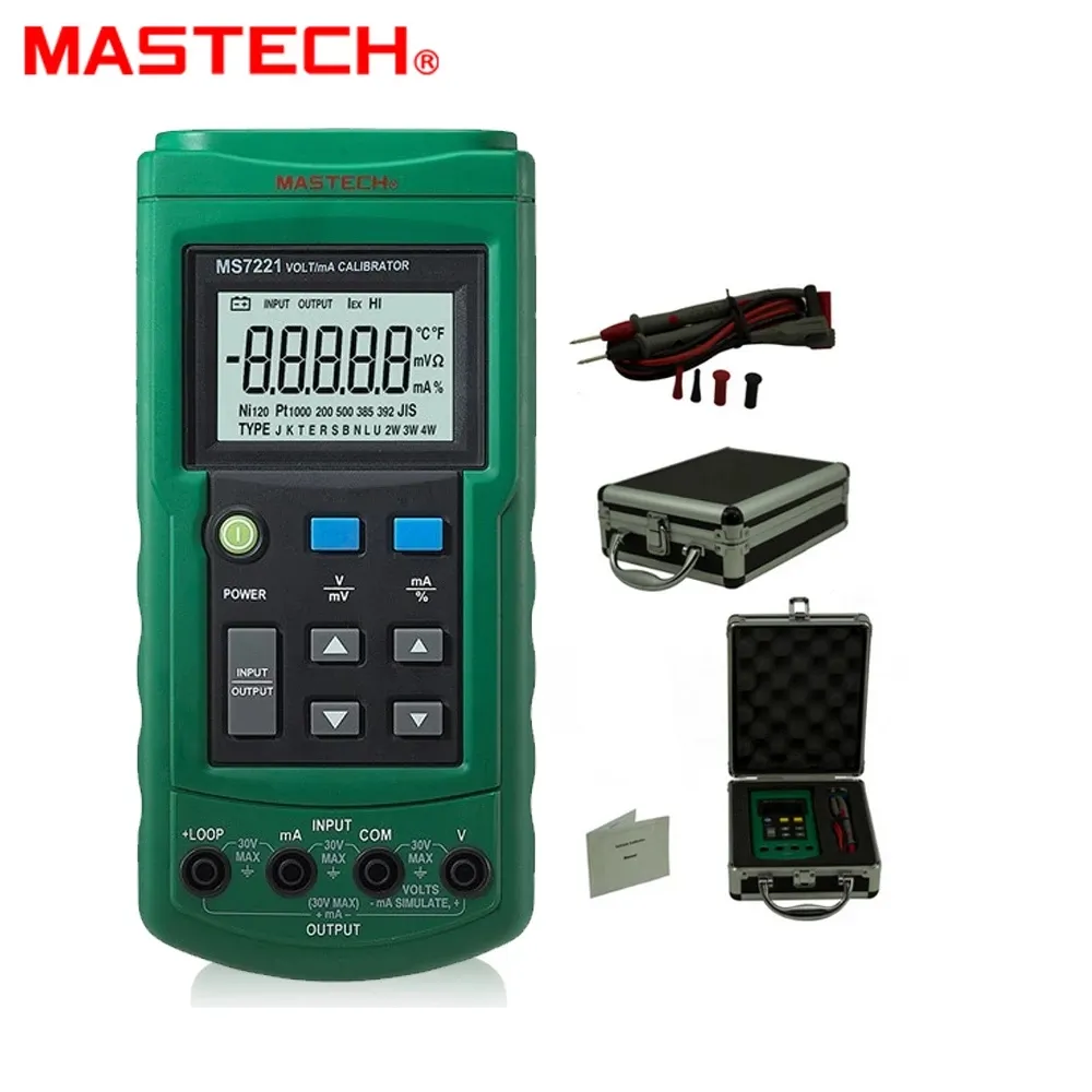 Measuring & Analysing Instruments Mastech MS7221 Volt/mA Voltage Current Calibrator Source/Output Step DC 0-10V 0-24mA Tester Meter