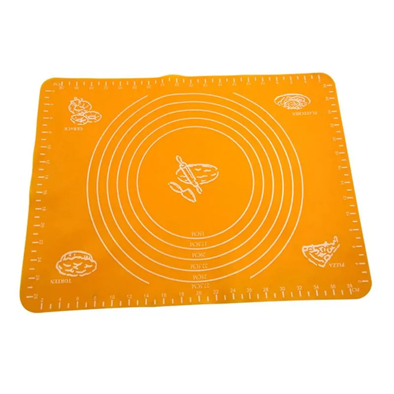 40*30cm Silicone baking Mat Non-stick Pastry Boards Kneading Rolling Dough Mats Fondant Macaroo Pizza Cake Bakeware Paste Flour Table Sheet HY0251