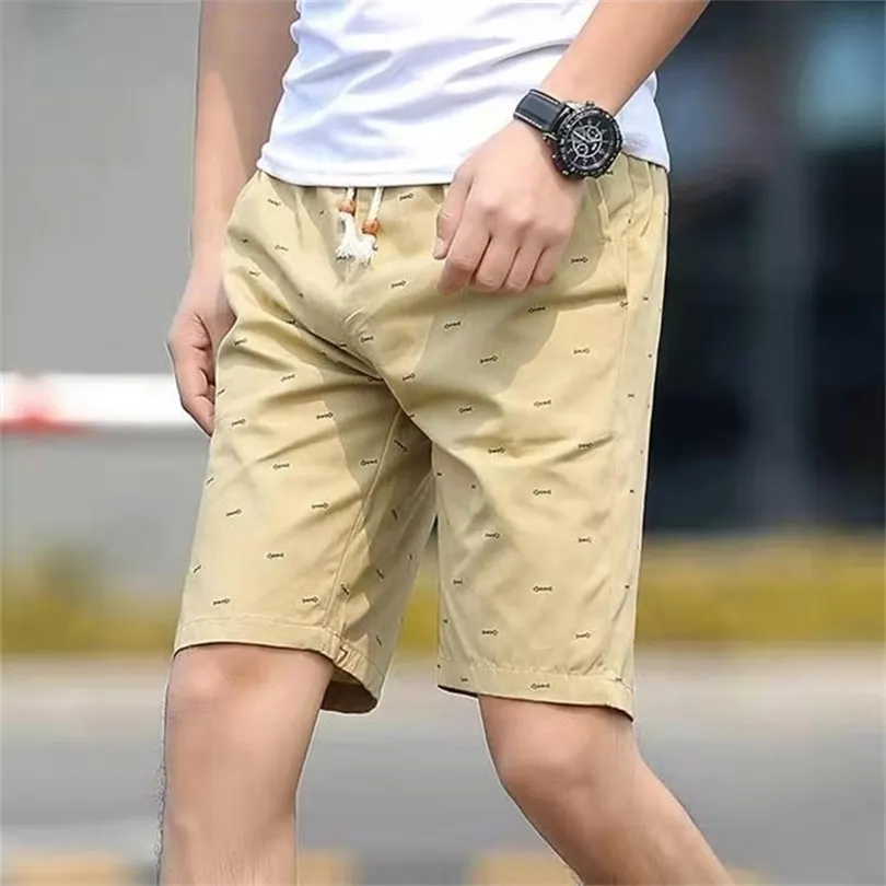 Sommar utomhus andas avslappnad strand shorts lösa mode träning gym löpning shorts män bomull streetwear jogger 220629