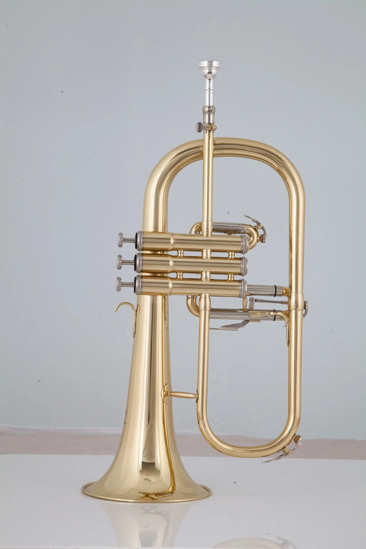 Cloche de bugle Bb de haute qualité, instrument de musique plaqué en laiton jaune, professionnel avec étui, accessoires