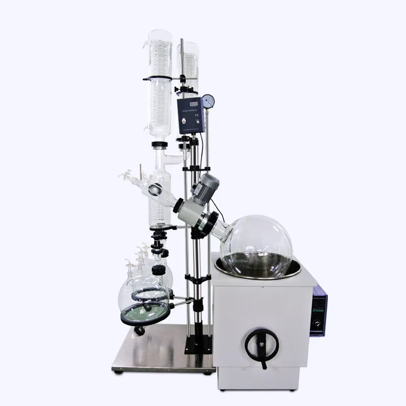 ZZKD Lab Supplies 50L Rotary Evaporator Double-Condenser Double-Receiving Flask Rotating-Evaporator Apparatus 110V/220V