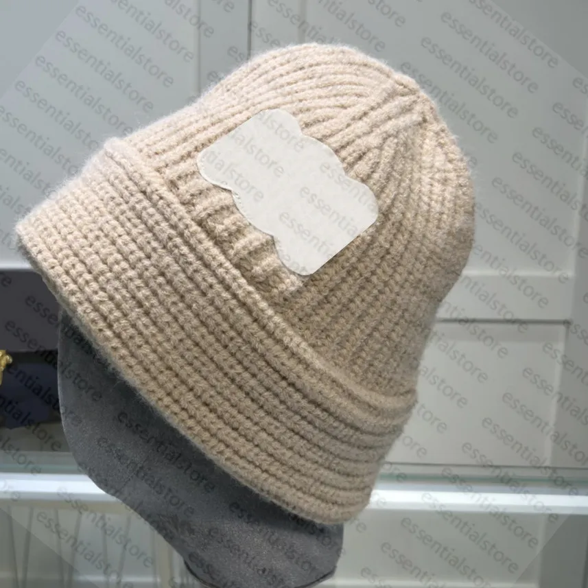 Chapeau homme tricoté en laine pour l'hiver deux avec des casquettes  froides casquettes de crâne de luxe décontracté ajusté cinq couleurs