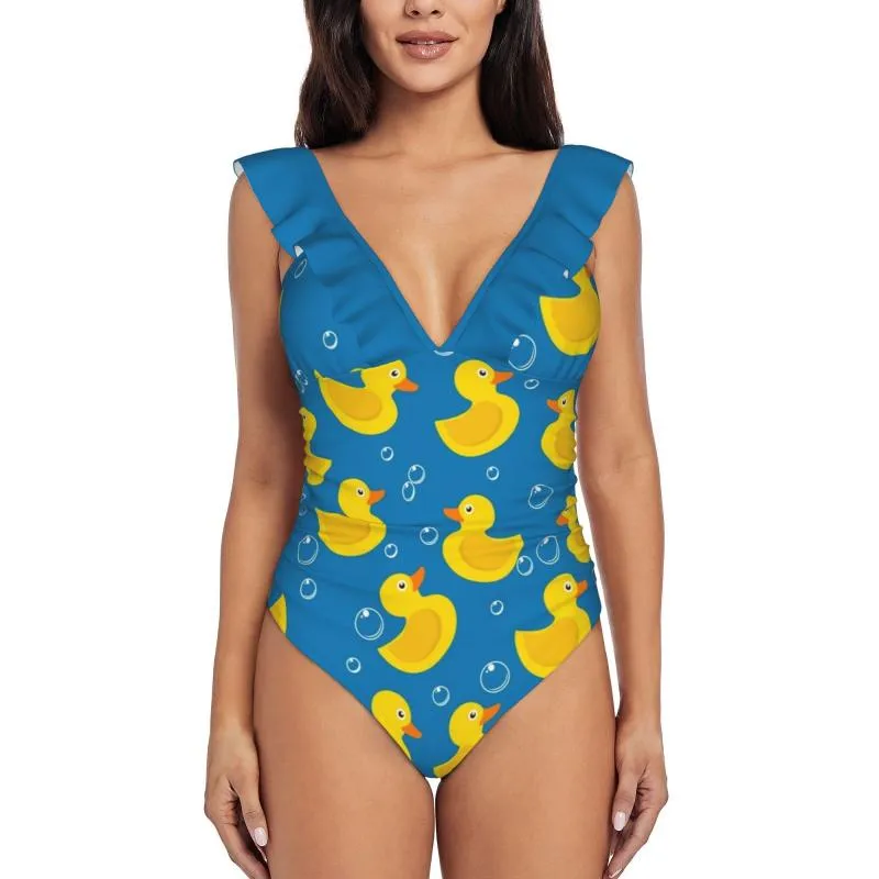 Maillots de bain pour femmes Rubber Ducky Maillot de bain une pièce à volants pour femmes Body Maillot de bain Beachwear Phone CoversWomen's