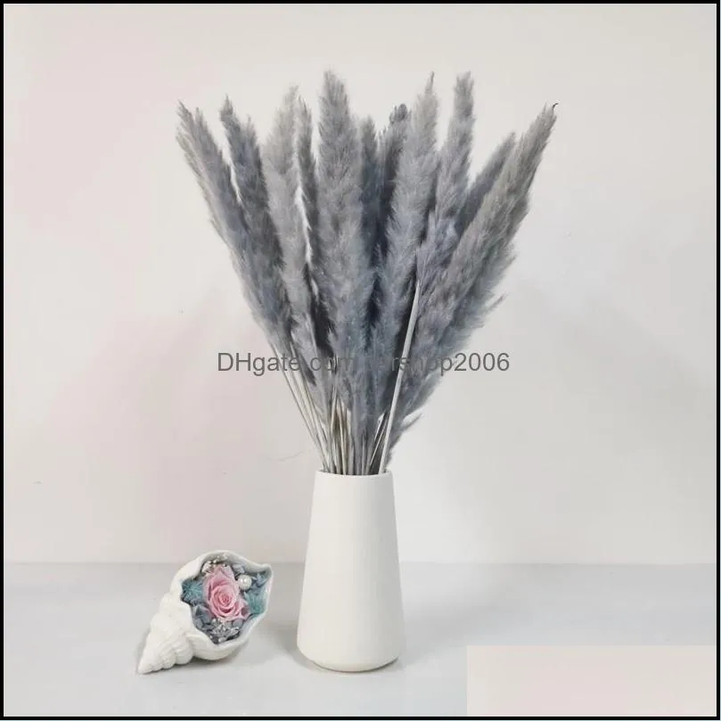 Decorative Flowers & Wreaths 15Pcs Dried Pampas Grass Natural Phragmites Reed Wedding Decoration Table Bulrush Party