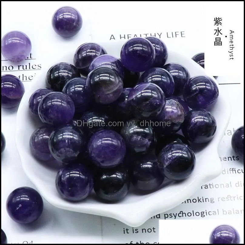 16mm natural stone loose beads amethyst rose quartz turquoise opal agate 7chakra diy non-porous round ball beads