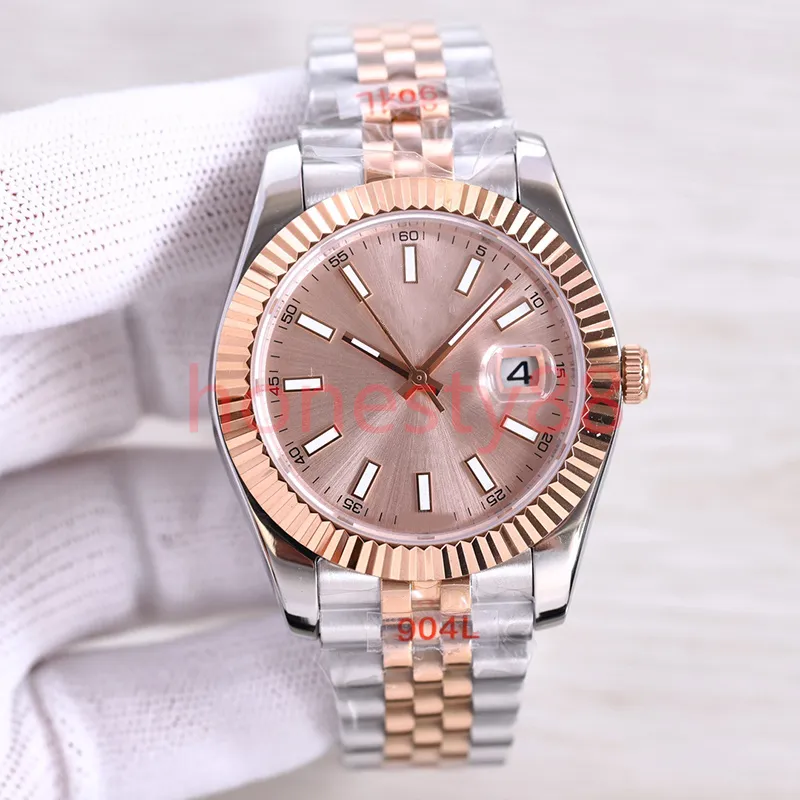 DHGate Mens automatic mechanical Date watch 36 41MM 904L all stainless steel watches Women s 28 31 quartz super luminous sapp272K