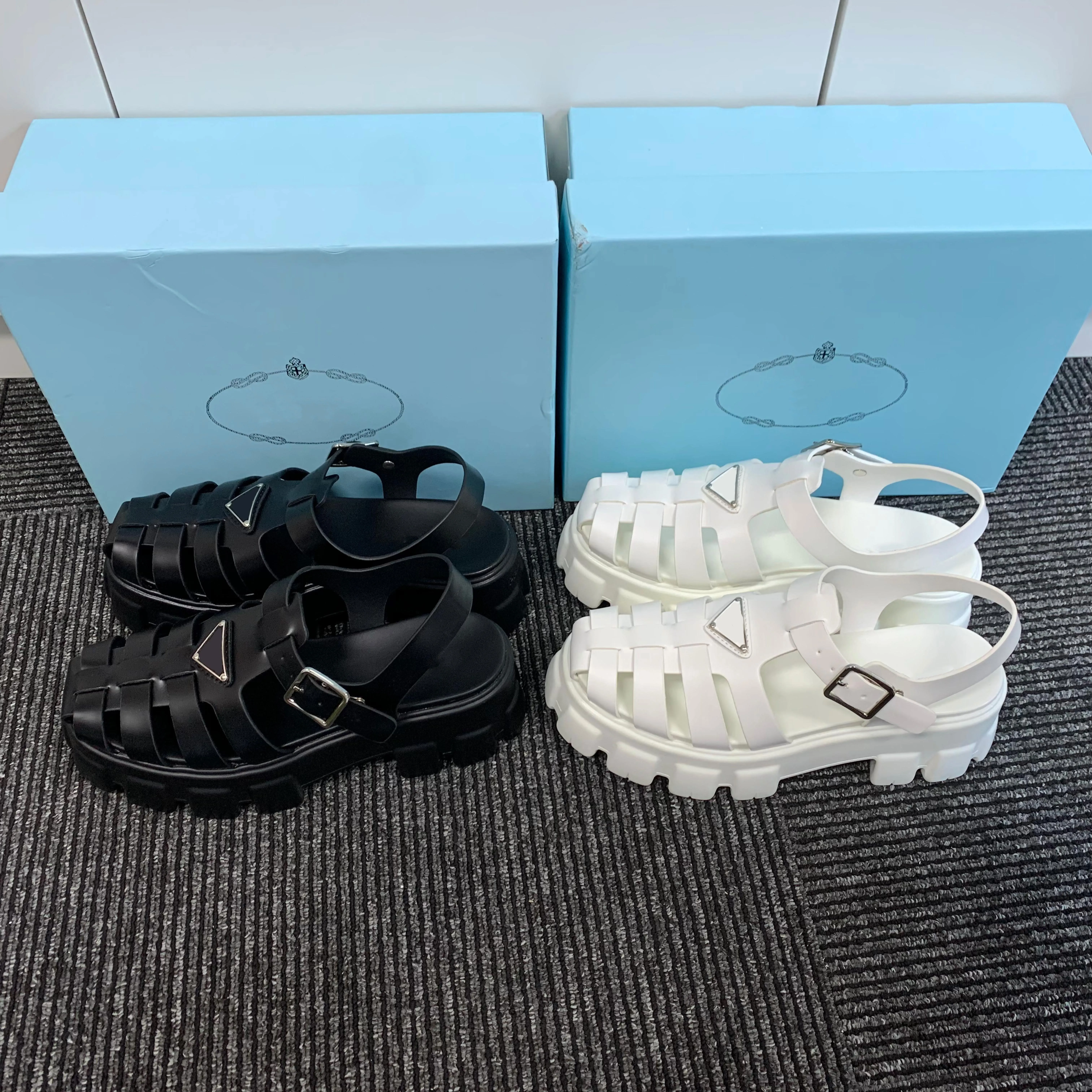 Bubble Rubber Sandals Womens Platform Roman Shoe High Quality