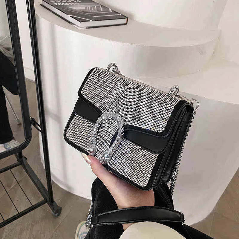 Taschen Textur Tasche 2022 Neue Kette Messenger Damen Stil Einzelschulter Diamant Kleines Quadrat