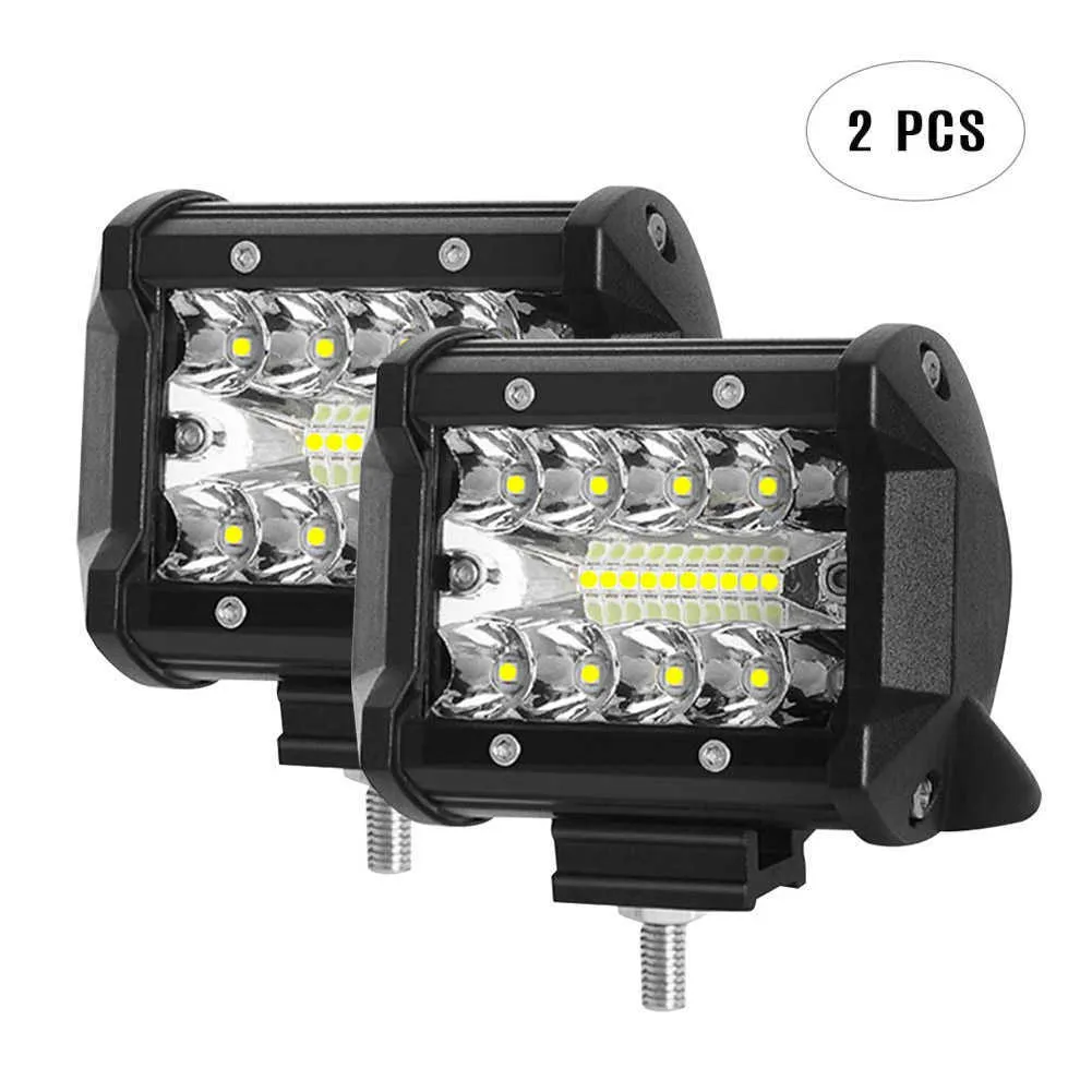 2 STKS Auto LED Bar Werklamp 60W Offroad Werklicht 12 V Spot Verlichtingslamp 4x4 LED-tractor Koplamp Bollen Spotlight Truck ATV UTV