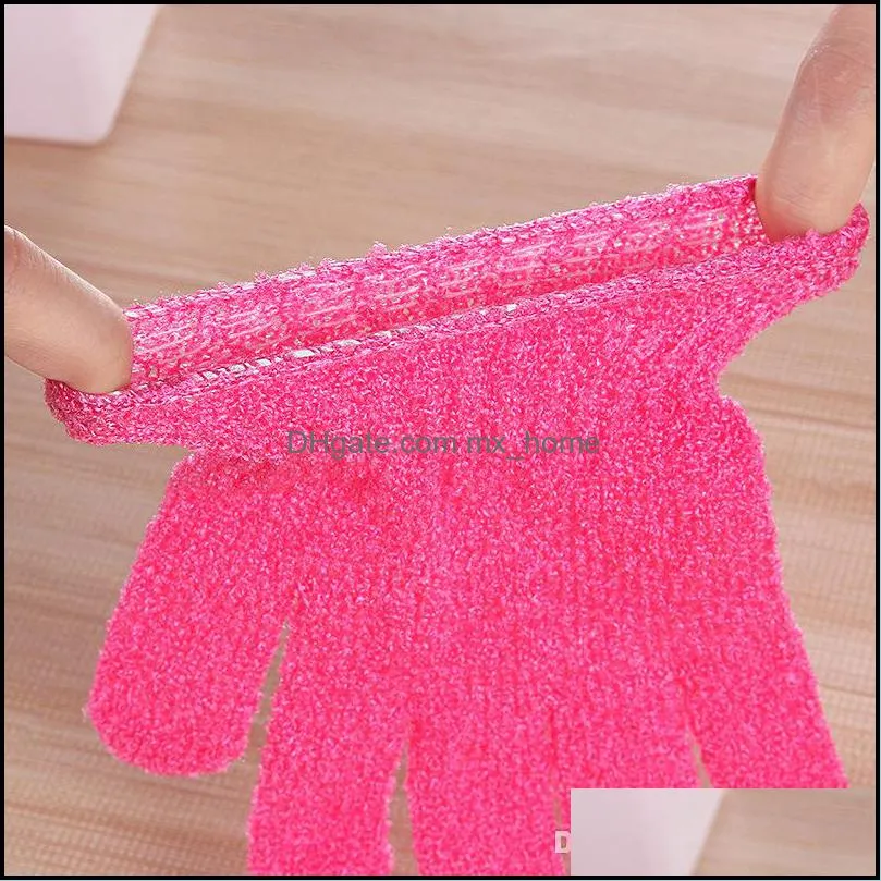 Wholesale Moisturizing Spa Skin Care Cloth Bath Glove Five Fingers Exfoliating Gloves Face Body Bathing Durable Soft Gloves BC BH0623