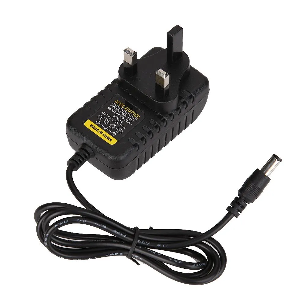 Universal AC 100-240V to DC 12V 1A 5.5mmx2.1mm 5.5mmx2.5mm UK Power Adapter Charger Switching Power Supply Converter Adapter