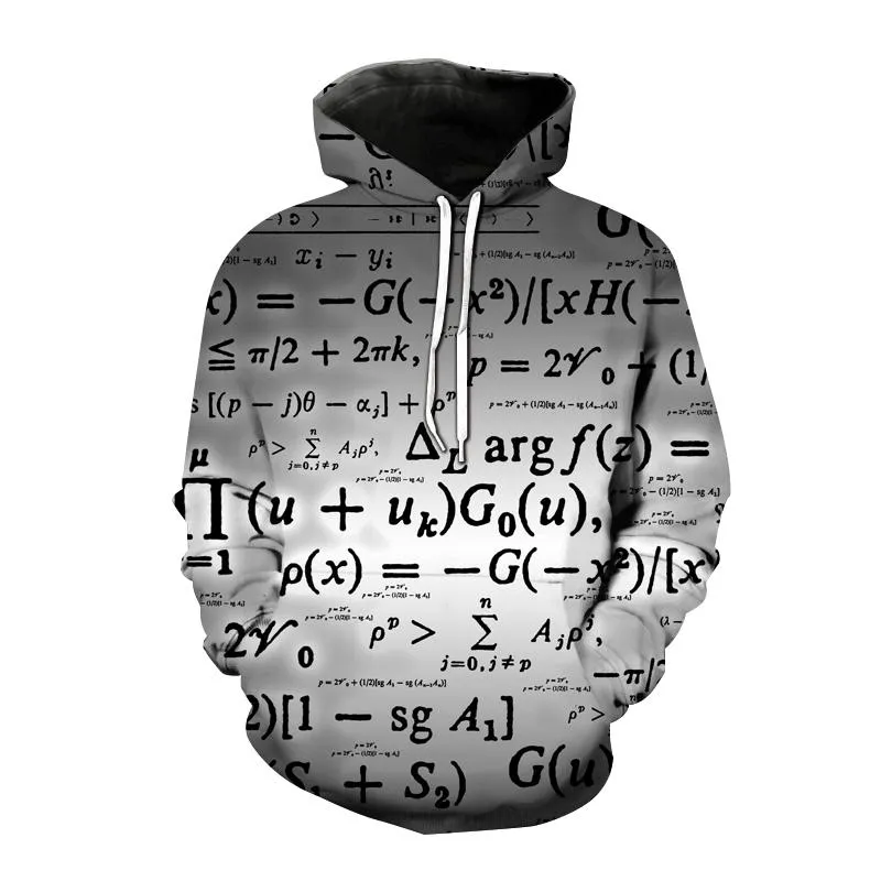 Heren Hoodies Sweatshirts Physics Formule Math 3D Gedrukte hoodie Sweatshirt Heren Men Vrouwen Mense Mode Oversized pullover Kids Boy Clade