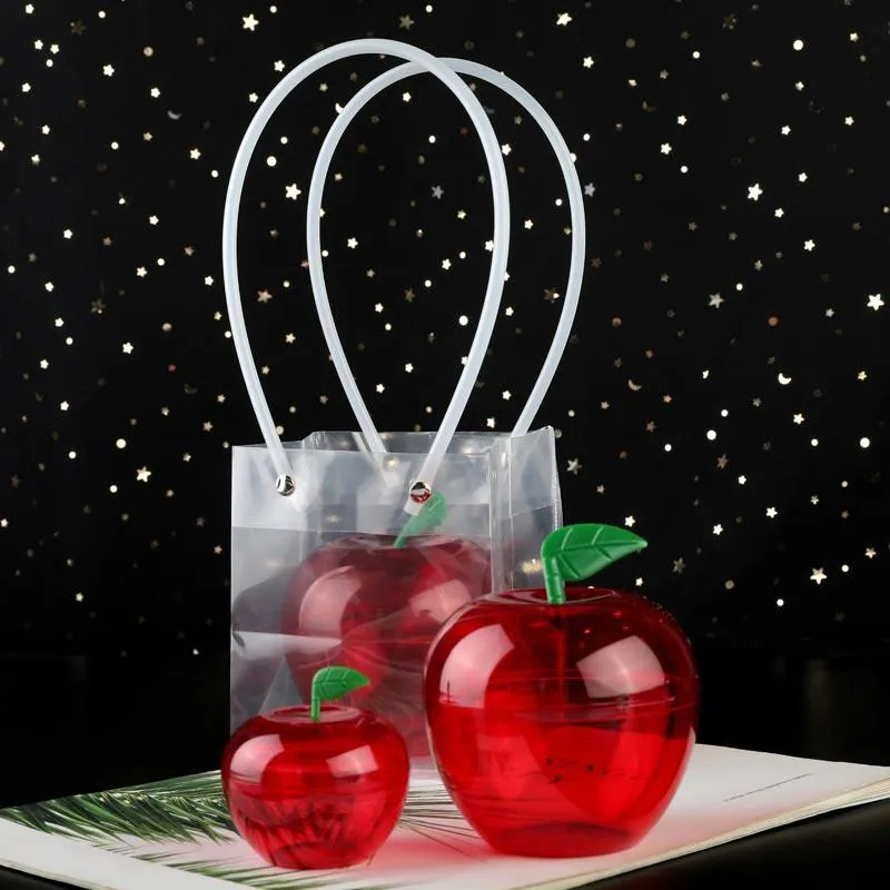 Gift Wrap Christmas Decoration Red Apple Shaped Candy Box Plastic Chocolate Favor Apple-Shaped Packaging Wedding Party SupplyGift