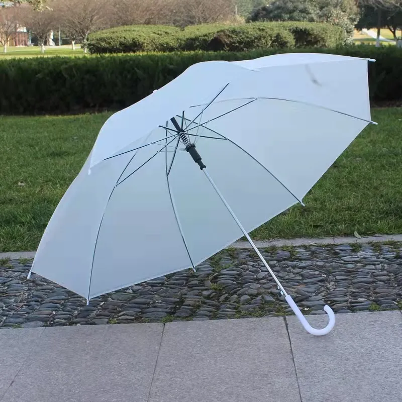 Dome ombrelloni manico lungo trasparente bambini ombrello automatico ragazza fungo chiara bolla regalo ambientale
