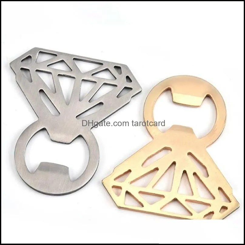 Diamond Ring Wine Beer Bottle Openers Wedding Favors And Gifts Steel Bottle Opener For Home Kitchen Bar Tools