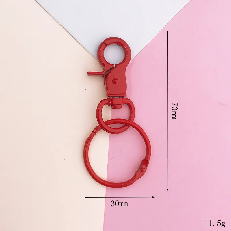 Tomotato 30 Pezzi Portachiavi con Chiusura a Moschettone, Portachiavi con Chiusura a Moschettone in Metallo con Catena per La Creazione di Gioielli Artigianali Fai-da-Te