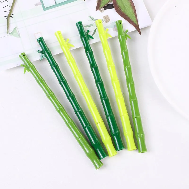 Bamboo Neutral Pen Cartoon Creative Cute Students Use Stationery Test Prizes  Office Supplies Needle Tube Signature Business Gift Pens