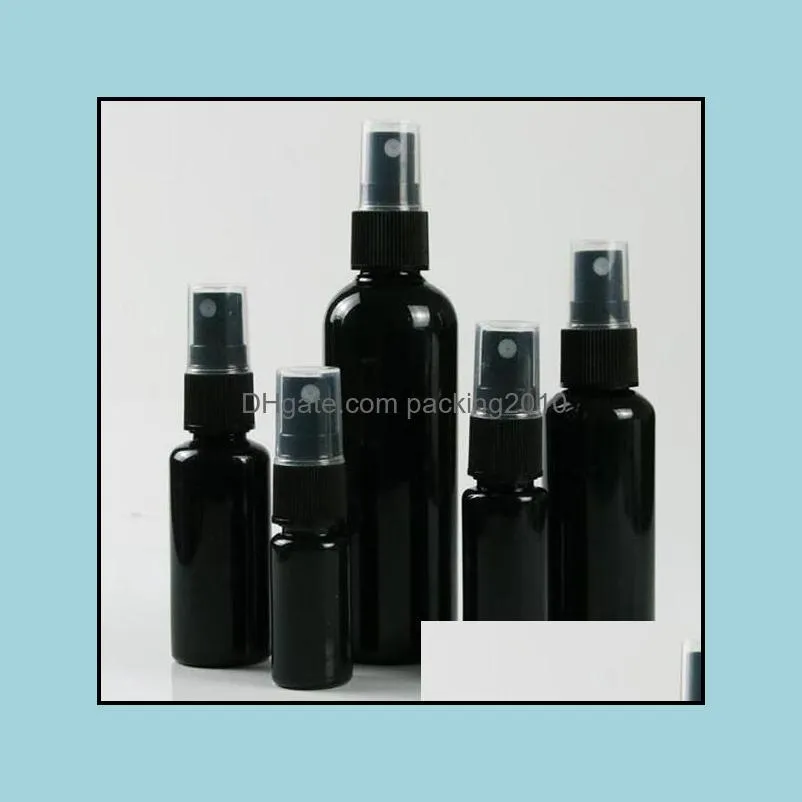 10 20 30 50ML Black Refillable Fine Mist Spray Bottle Perfume Sprayer Bottle Cosmetic Atomizers PET Spray Bottles Pump#445