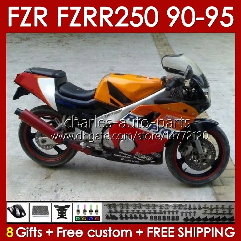 Yamaha FZRR FZR 250R 250RR FZR 250 FZR250R FZR-250 143NO.4 FZR-250R FZR250 R RR 90 91 92 93 94 95 FZR250RR 1990 1991 1993 1994 1994 페어링 RESPOL ORANGE BLK