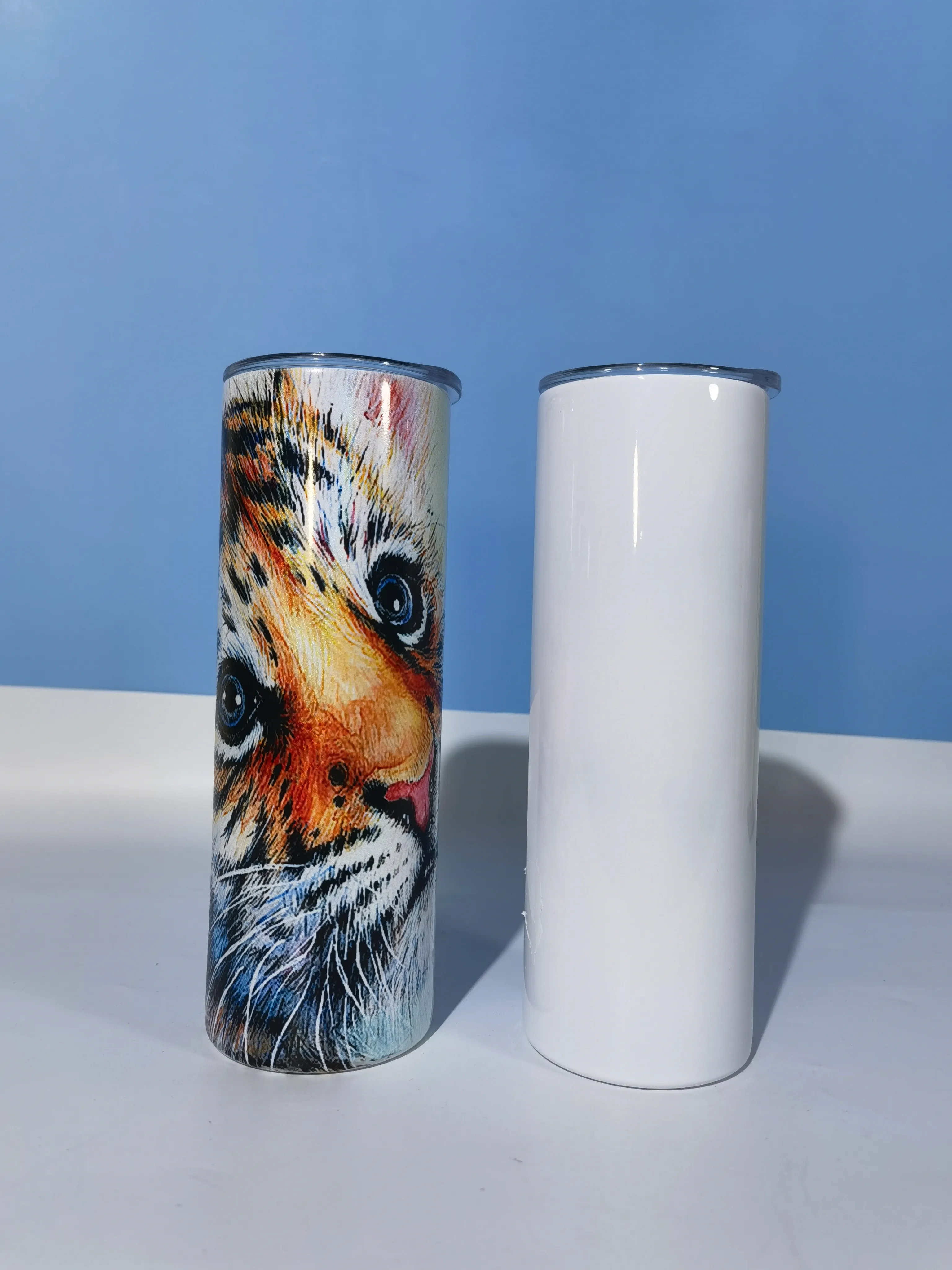 20oz sublimation straight tumbler double wall stainless steel skinny tumblers coffee mug wine glasses insulated vacuum
