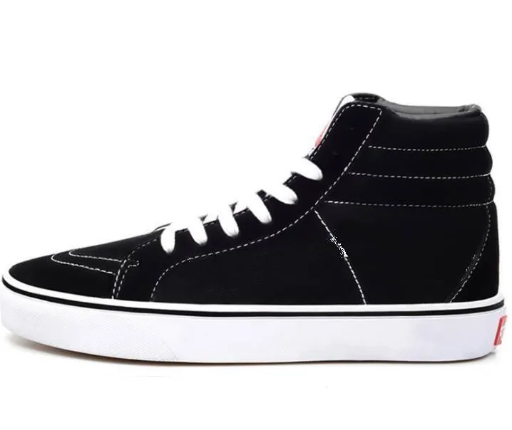 كلاسيكيات أحذية رياضية للسيدات أسود أبيض عالي التزلج أحذية SKOOL SK8-HI CANVAS MEN