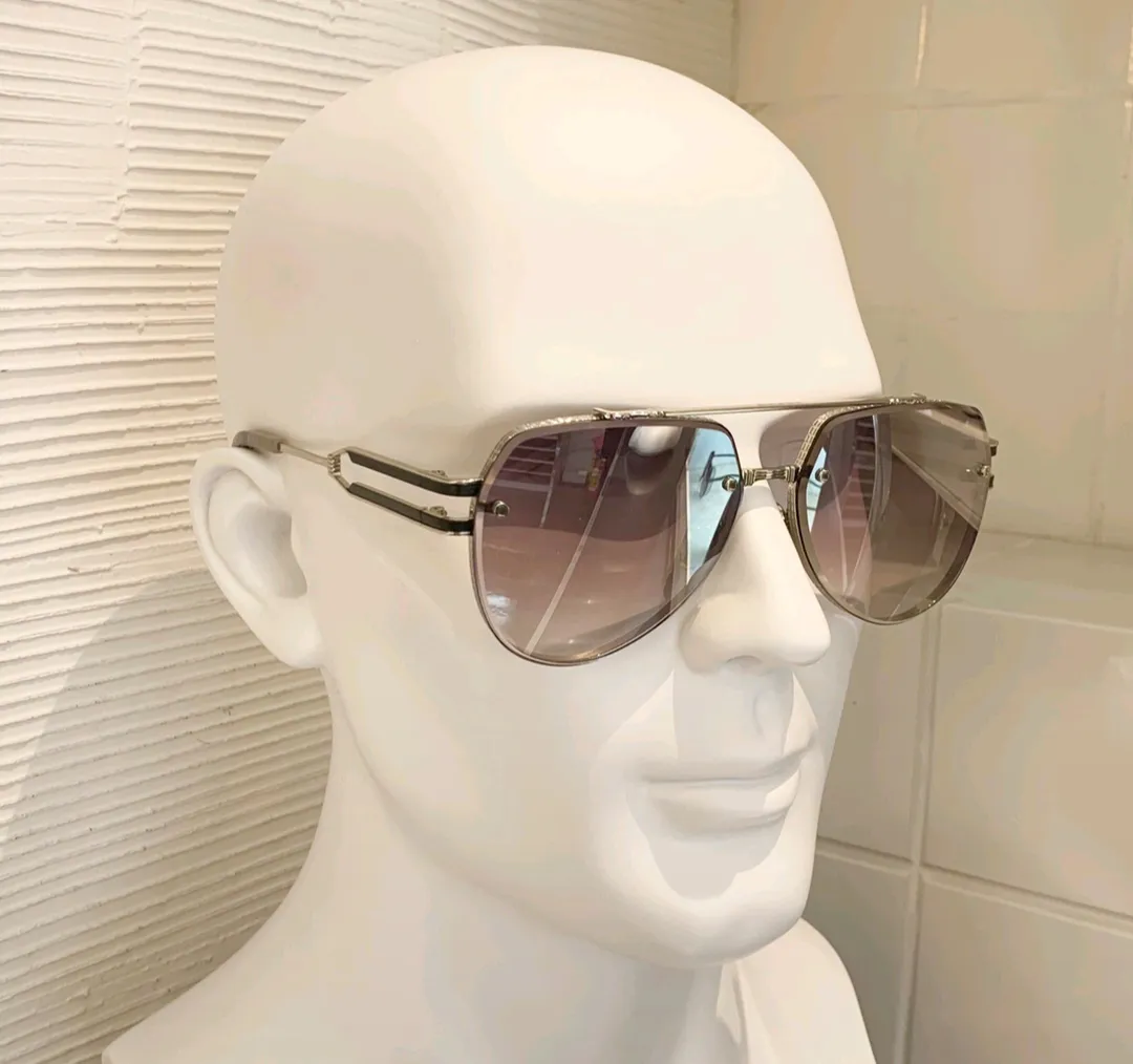 Silver Grey Mirrored Sunglasses Aviation Pilot Classic Men Sun Shades UV400 Pilot Outdoor Sport Mens Driving Eyewear with Box