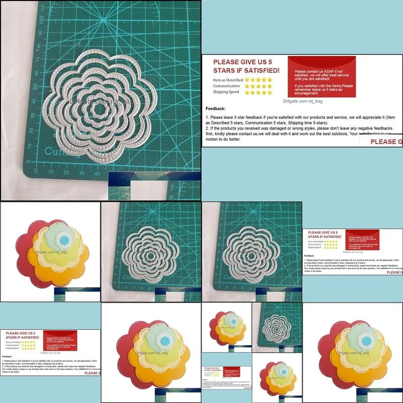 7pcs/Set New Flower Shape Metal Cutting Dies Stencils for DIY Scrapbooking/photo album Decorative Embossing DIY Paper Cards