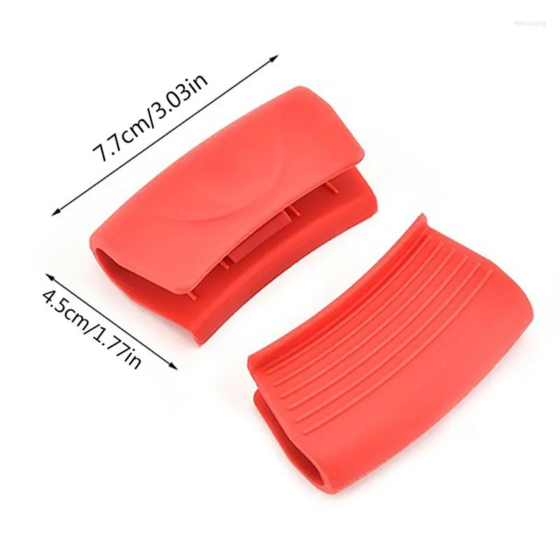 TABELA MATS PADS 2PCS CLIP DE CLIP DO CLIP DE CORTE DE SILICONO CLIP DE TAPA DE TAPE ANTIMENTO ANTI-SCALD CLIPES DE POTELO DE MICROWALELEL