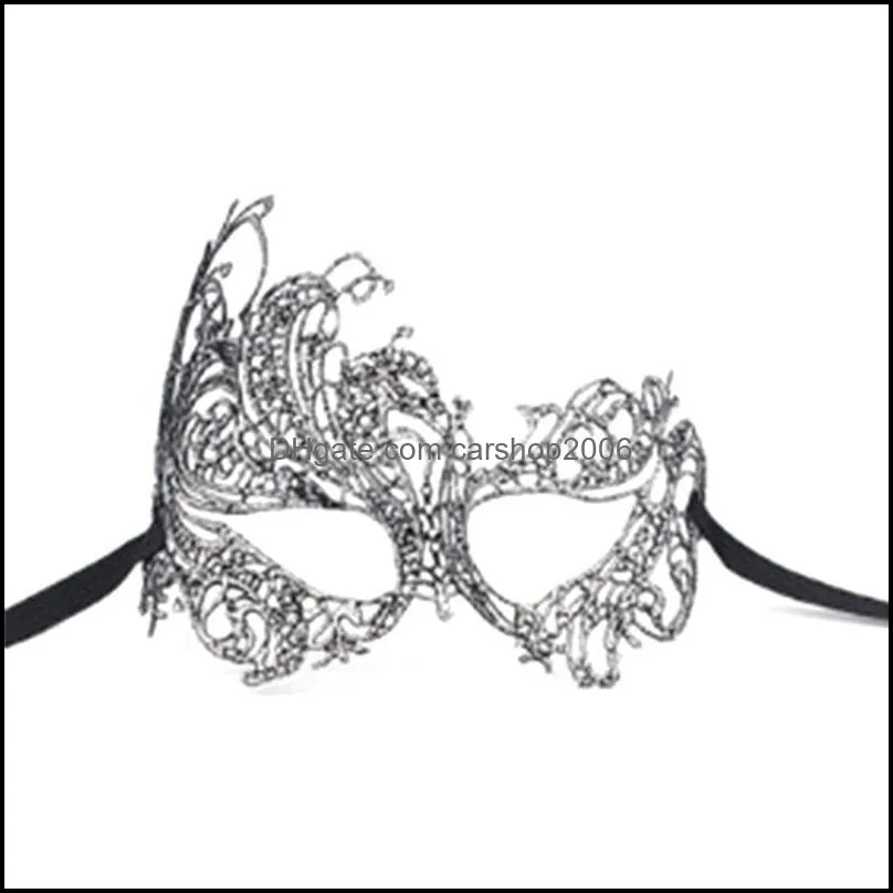 NEWSexy Colorful Bronzing Lace Mask Half Face Party Wedding Mask Fashion Dance Clubs Ball Performance Carnival Masquerade Masks