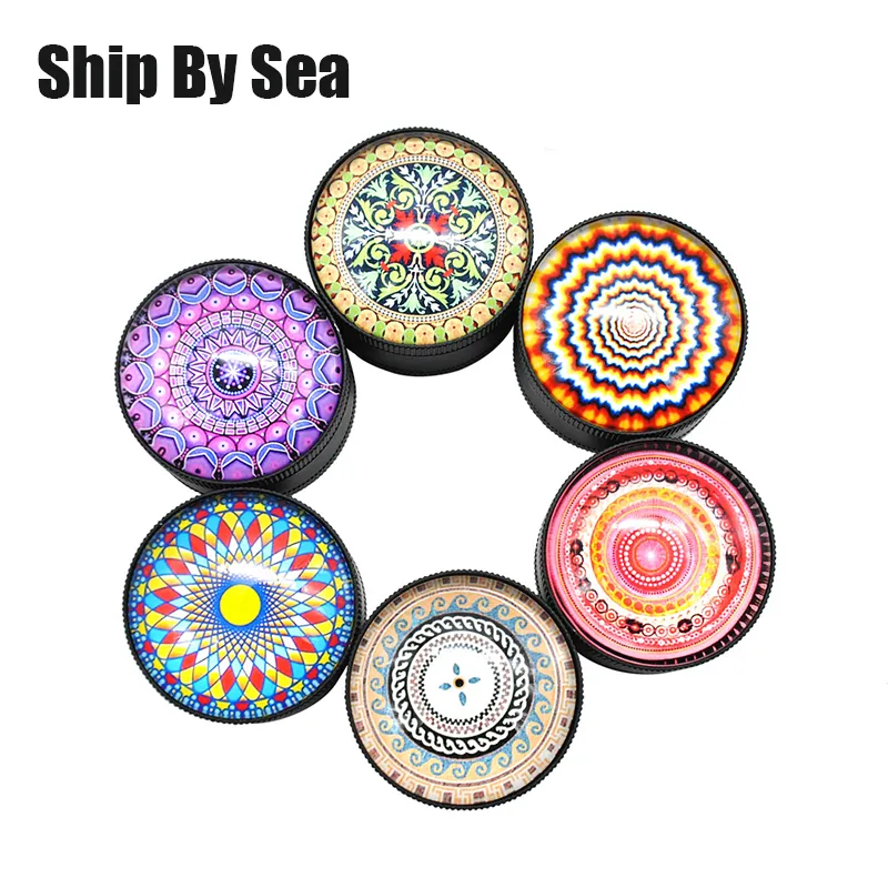 Ship By Sea Broyeurs à tabac Accessoires pour narguilés Dab Rigs Herb Grinder 3D Petit ou Grand Grinder 4 Pièces en alliage de zinc Matériel GR183