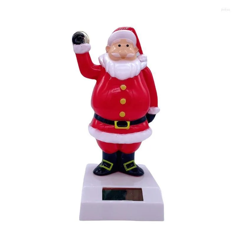 Interior Decorations Car Shaking Toy Solar Powered Santa Claus Ornament Dashboard Decoration Auto Styling Accessories Christmas GiftsInterio