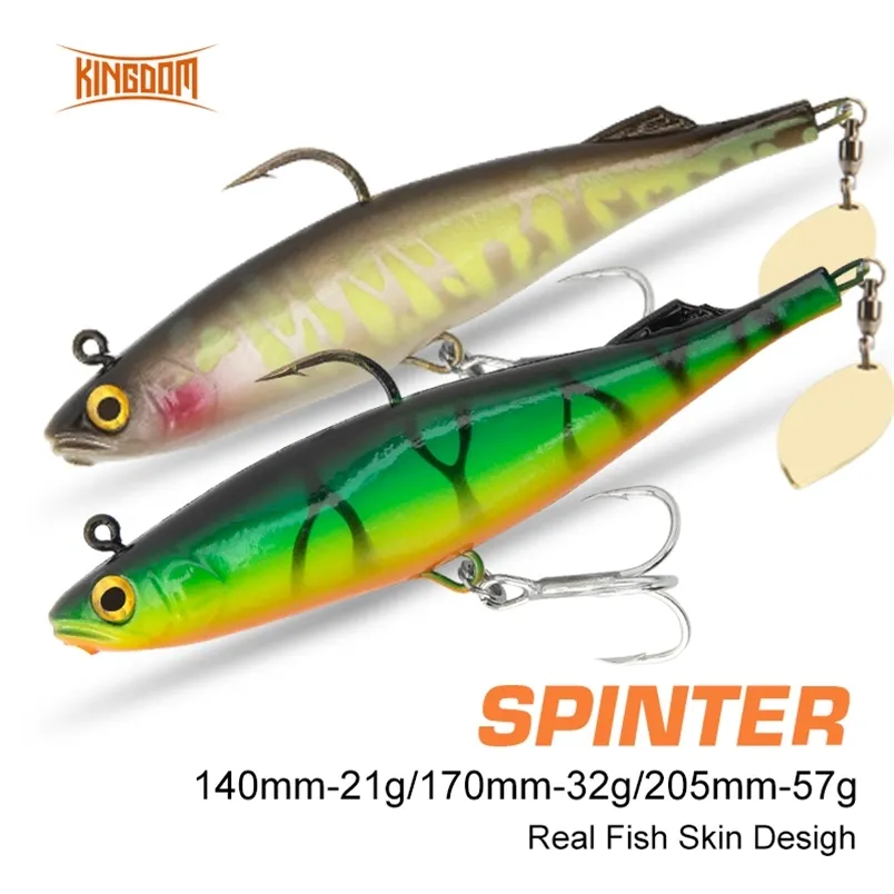 Kingdom SPINTER Soft Fishing Lures Silicone Sinking Action Wobblers Artificial Leurre Souple Crankbaits For Trout Pike Fishing 220523