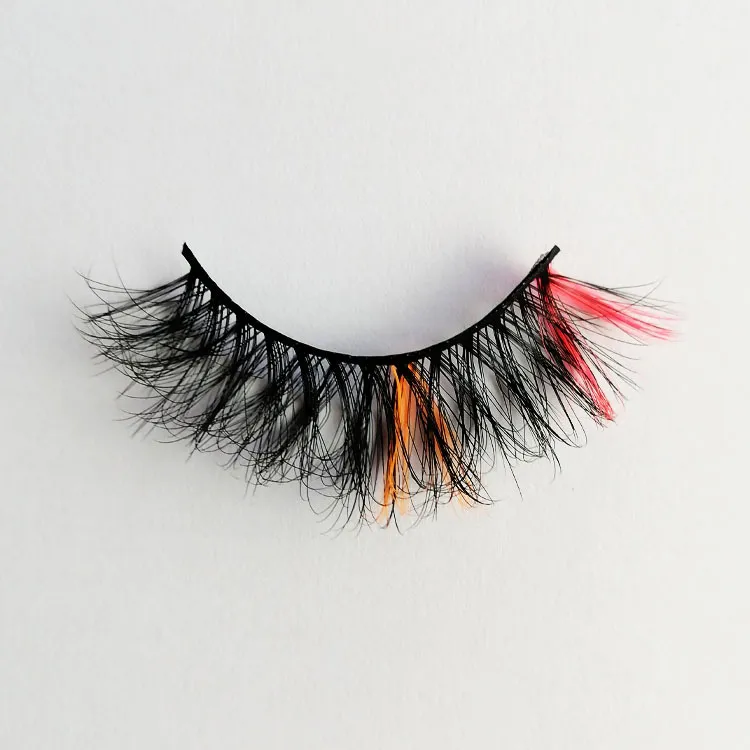 Thick colorful Eye lash faux cils fake Mink Lashes False Eyelashes Fluffy Soft Lash Extension Make Up tools beauty glamorous Suitable for Wedding Event, Photo shoot...