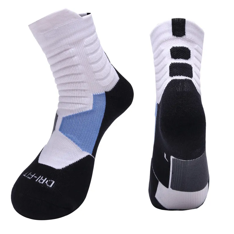 Designer-Elite-Basketballsocken für Herren, schweißabsorbierende, feuchtigkeitsableitende Frottee-Laufsocken mit dickem Handtuchboden und Outdoor-Sportsocken