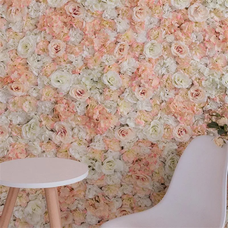 装飾的な花の花輪リビングルームの飾りウェディングバースデーパーティーショップウィンドウウォールパネルロマンチックな人工植物バックドロップデコール