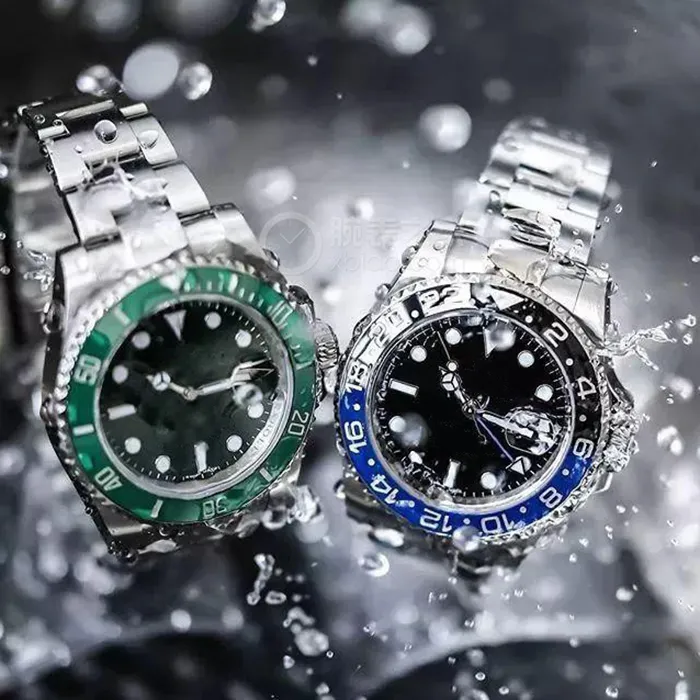 15 kolorów Wysokiej jakości BP Factory Watch 2813 Automatyczne mechaniczne luksusowe zegarek męski 116610 40 mm tarcza ceramiczna Pasek ze stali nierdzewnej M126610LV świetliste zegarki