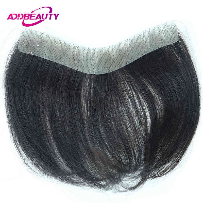 Mannen Haar Synthetisch v Frontale Toupet Dunne Huid Pu 0 05 0 14mm Vloop Pruik Indian Human Vervanging Systeem 6 inch stuk Natuurlijke Kleur 100% 0527