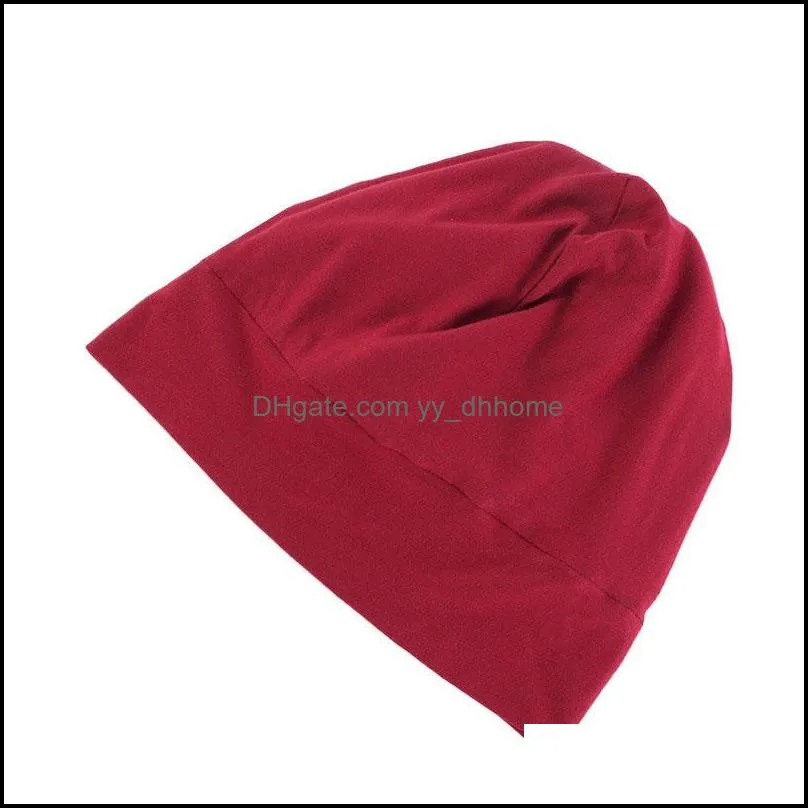 women girl cotton double layer night sleeping hat hair care caps bonnet head wrap fashion accessories